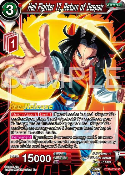BT26-005 - PRE RELEASE STAMPED - Hell Fighter 17, Return of Despair