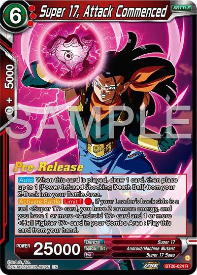 BT26-024 - PRE RELEASE STAMPED - Super 17, Attack Commenced