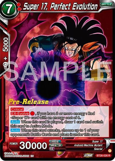 BT26-026 - PRE RELEASE STAMPED - Super 17, Perfect Evolution