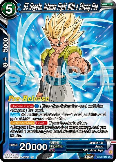 BT26-046 - PRE RELEASE STAMPED - SS Gogeta, Intense Fight With a Strong Foe