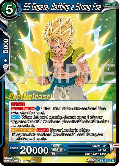 BT26-045 - PRE RELEASE STAMPED - SS Gogeta, Battling a Strong Foe