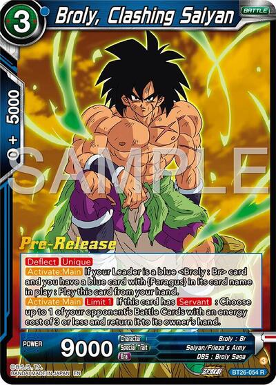 BT26-054 - PRE RELEASE STAMPED - Broly, Clashing Saiyan