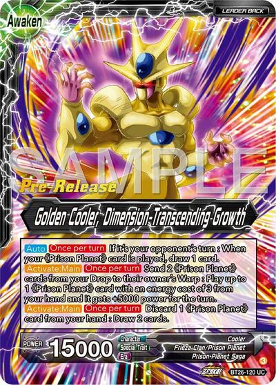 BT26-120 - PRE RELEASE STAMPED - Cool // Golden Cooler, Dimension-Transcending Growth