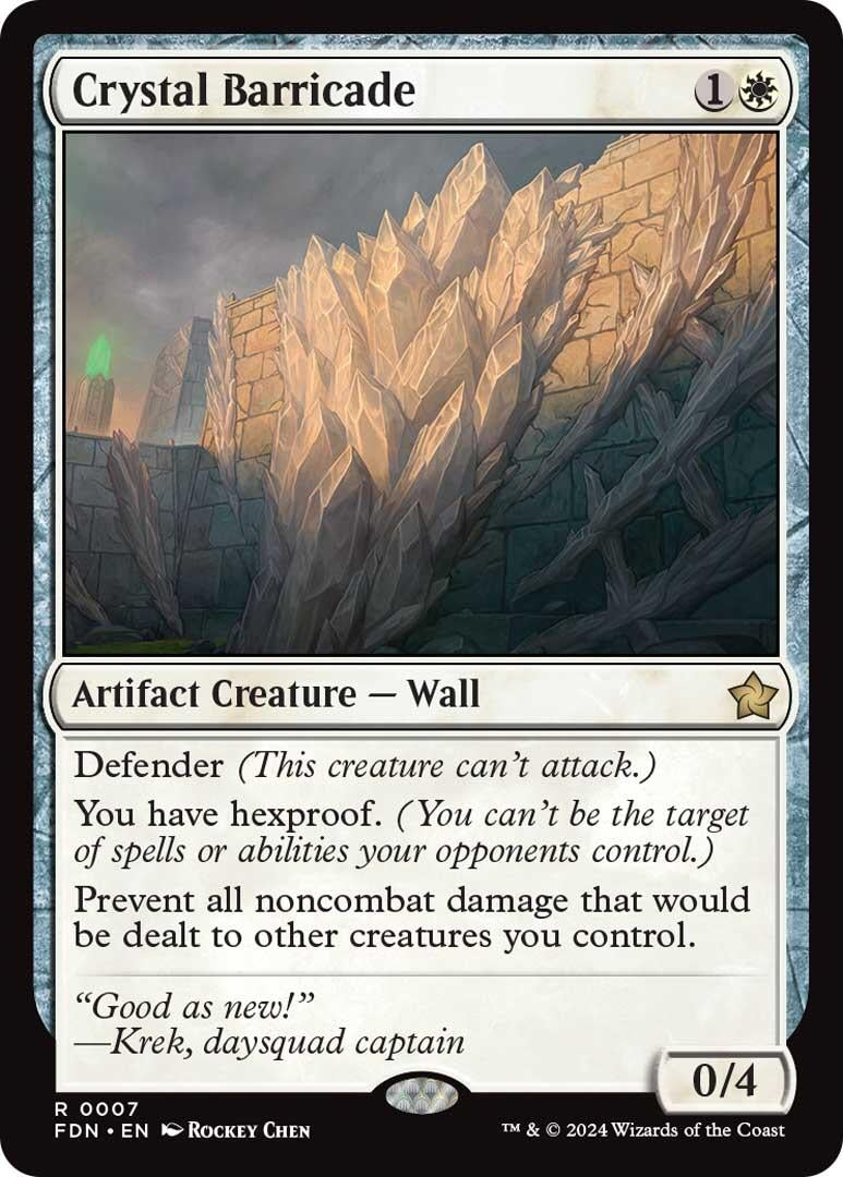 Image for Crystal Barricade (7) (Foundations) - Magic: The Gathering