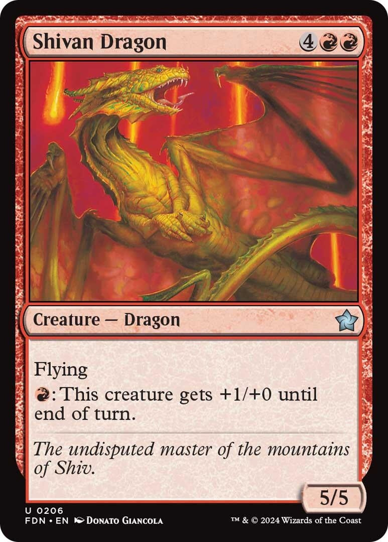 Image for Shivan Dragon (206) (Foundations) - Magic: The Gathering