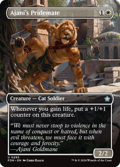 Image for Ajani's Pridemate (Borderless) (293) (Foundations) - Magic: The Gathering