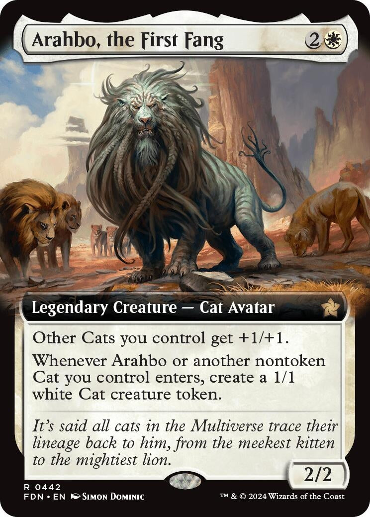 Image for Arahbo, the First Fang (Extended Art) (442) (Foundations) - Magic: The Gathering