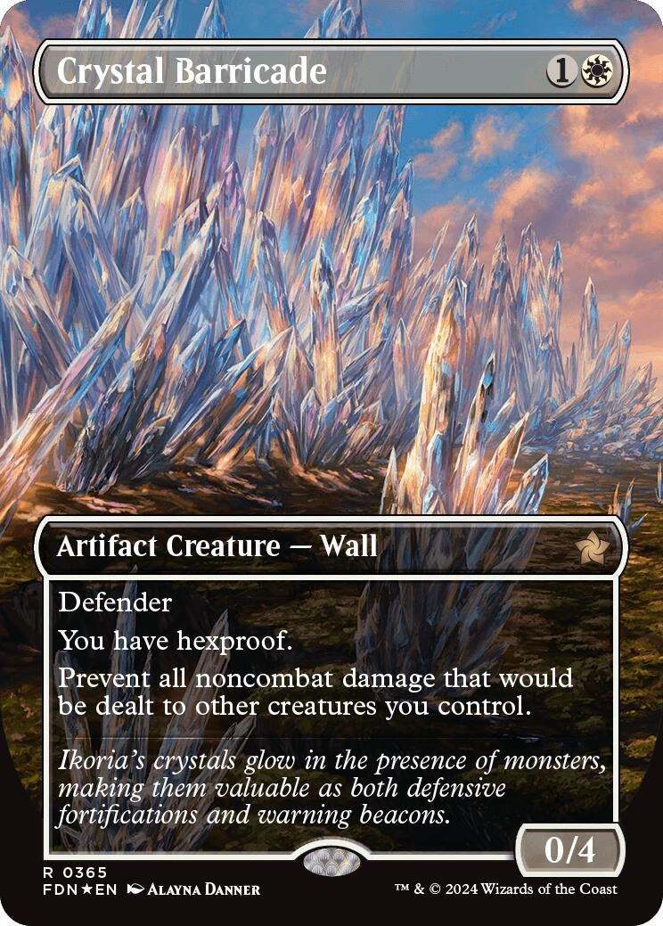 Image for Crystal Barricade (Borderless) (Mana Foil) (365) (Foundations) - Magic: The Gathering