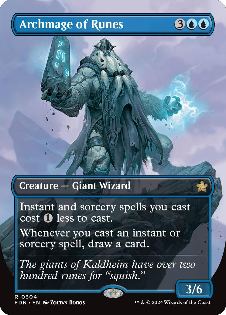 Image for Archmage of Runes (Borderless) (304) (Foundations) - Magic: The Gathering