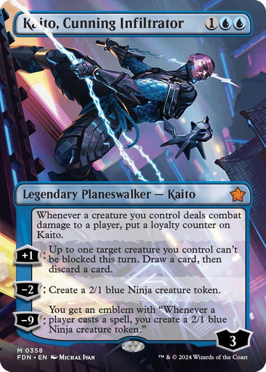 Image for Kaito, Cunning Infiltrator (Borderless) (358) (Foundations) - Magic: The Gathering