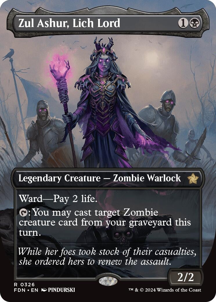 Image for Zul Ashur, Lich Lord (Borderless) (326) (Foundations) - Magic: The Gathering