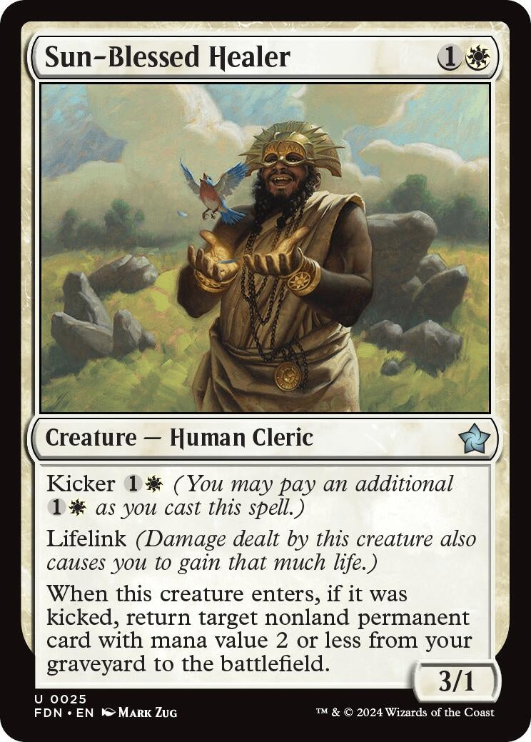 Image for Sun-Blessed Healer (25) (Foundations) - Magic: The Gathering