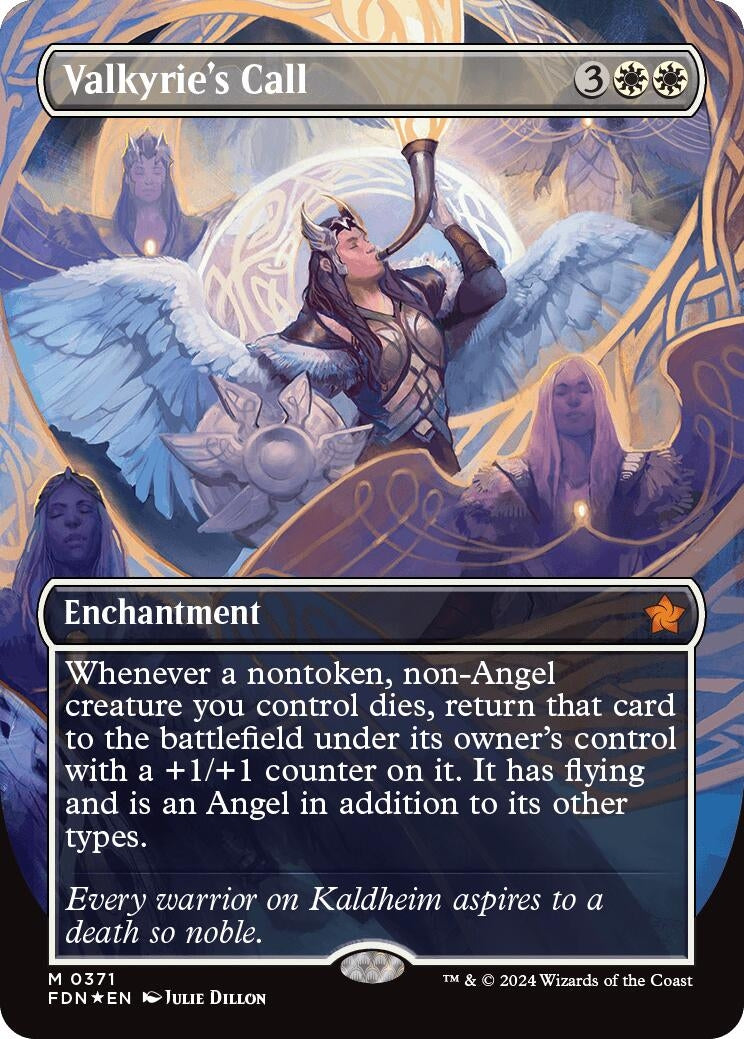 Image for Valkyrie's Call (Borderless) (Mana Foil) (371) (Foundations) - Magic: The Gathering