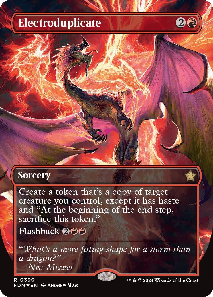 Image for Electroduplicate (Borderless) (Mana Foil) (390) (Foundations) - Magic: The Gathering