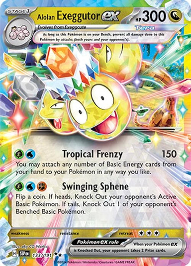 Image for Alolan Exeggutor ex (133/191) (SV08: Surging Sparks) (SSP) - Pokemon