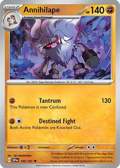 Image for Annihilape (100/191) (SV08: Surging Sparks) (SSP) - Pokemon
