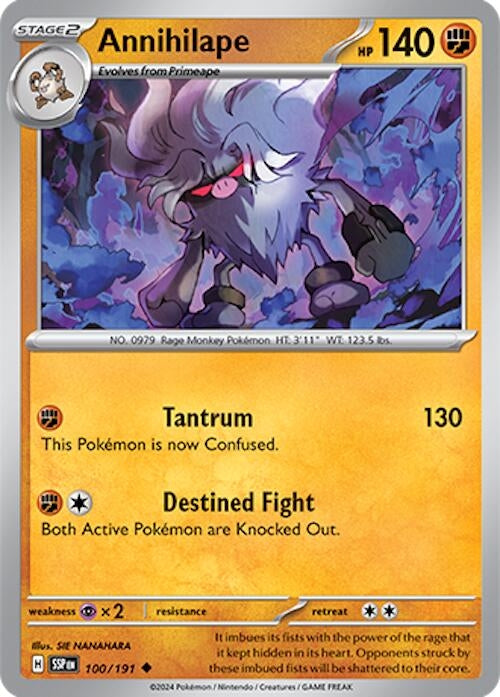 Image for Annihilape (100/191) (SV08: Surging Sparks) (SSP) - Pokemon
