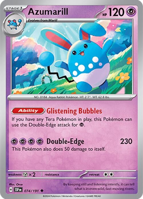 Image for Azumarill (074/191) (SV08: Surging Sparks) (SSP) - Pokemon