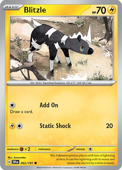 Image for Blitzle (062/191) (SV08: Surging Sparks) (SSP) - Pokemon