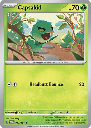 Image for Capsakid (012/191) (SV08: Surging Sparks) (SSP) - Pokemon