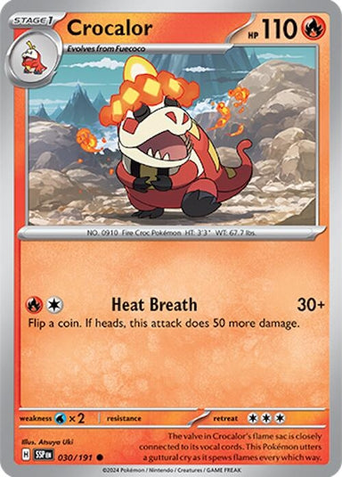 Image for Crocalor (030/191) (SV08: Surging Sparks) (SSP) - Pokemon
