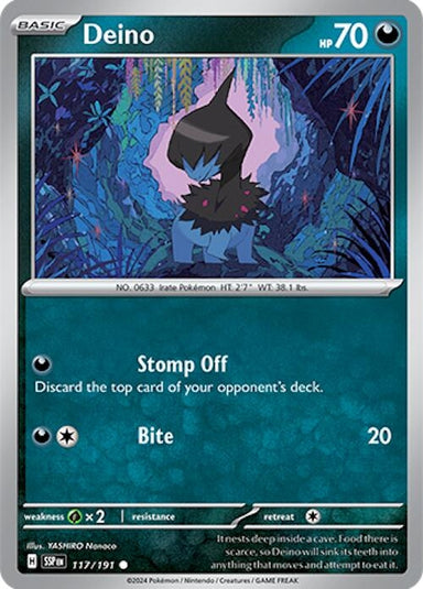 Image for Deino (117/191) (SV08: Surging Sparks) (SSP) - Pokemon