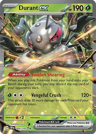 Image for Durant ex (004/191) (SV08: Surging Sparks) (SSP) - Pokemon