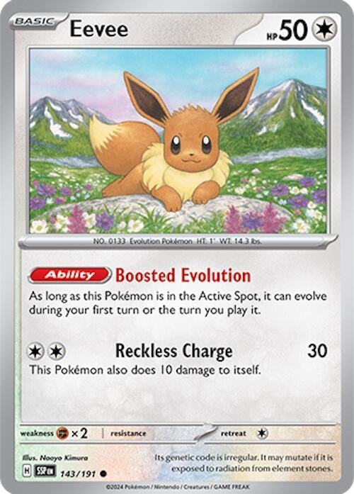 Image for Eevee (143/191) (SV08: Surging Sparks) (SSP) - Pokemon
