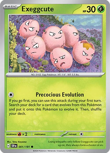 Image for Exeggcute (001/191) (SV08: Surging Sparks) (SSP) - Pokemon