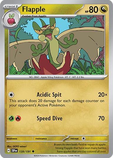 Image for Flapple (139/191) (SV08: Surging Sparks) (SSP) - Pokemon