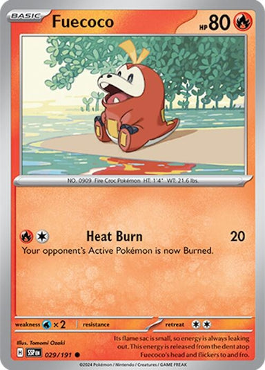 Image for Fuecoco (029/191) (SV08: Surging Sparks) (SSP) - Pokemon