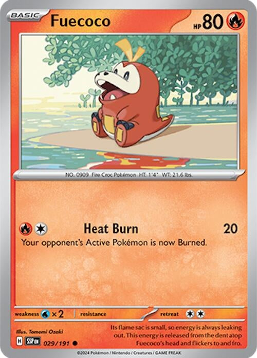 Image for Fuecoco (029/191) (SV08: Surging Sparks) (SSP) - Pokemon