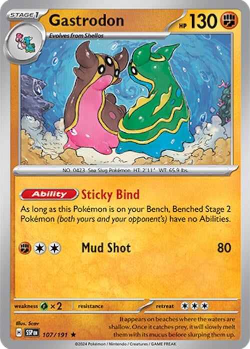 Image for Gastrodon (107/191) (SV08: Surging Sparks) (SSP) - Pokemon