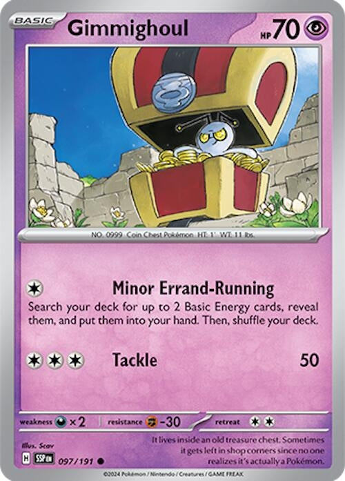 Image for Gimmighoul (097/191) (SV08: Surging Sparks) (SSP) - Pokemon