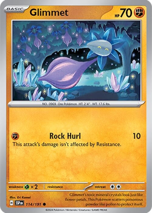 Image for Glimmet (114/191) (SV08: Surging Sparks) (SSP) - Pokemon