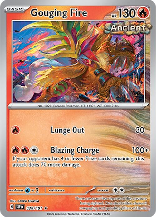 Image for Gouging Fire (038/191) (SV08: Surging Sparks) (SSP) - Pokemon