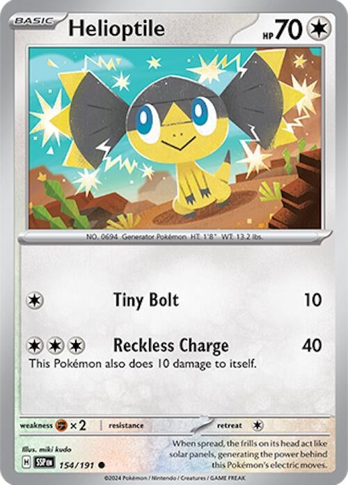 Image for Helioptile (154/191) (SV08: Surging Sparks) (SSP) - Pokemon