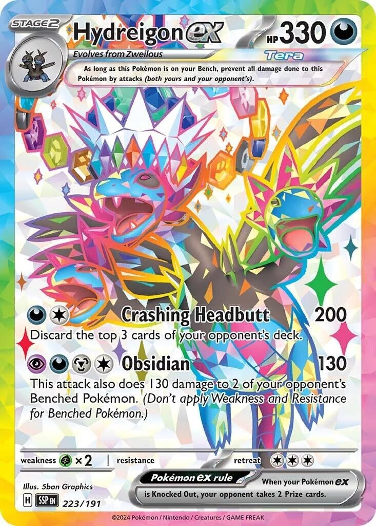 Image for Hydreigon ex (223/191) (SSP) - Pokemon