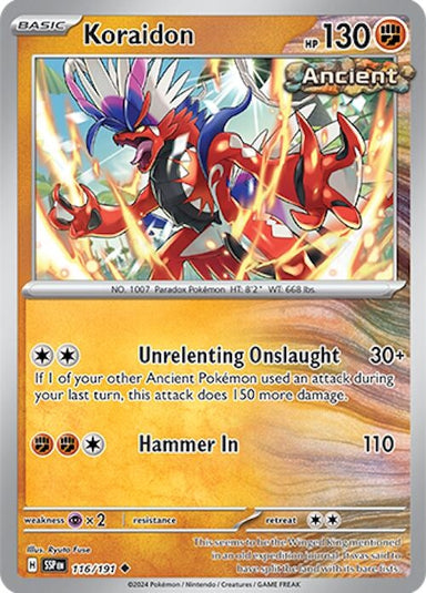 Image for Koraidon (116/191) (SV08: Surging Sparks) (SSP) - Pokemon
