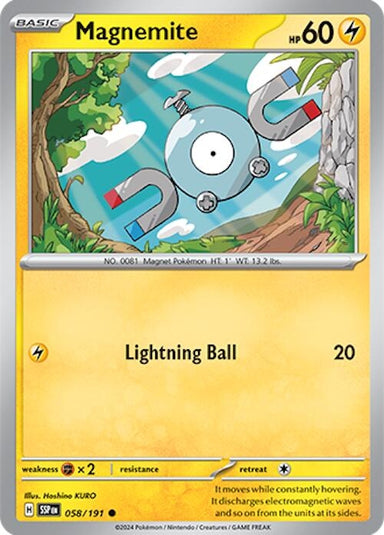 Image for Magnemite (058/191) (SV08: Surging Sparks) (SSP) - Pokemon