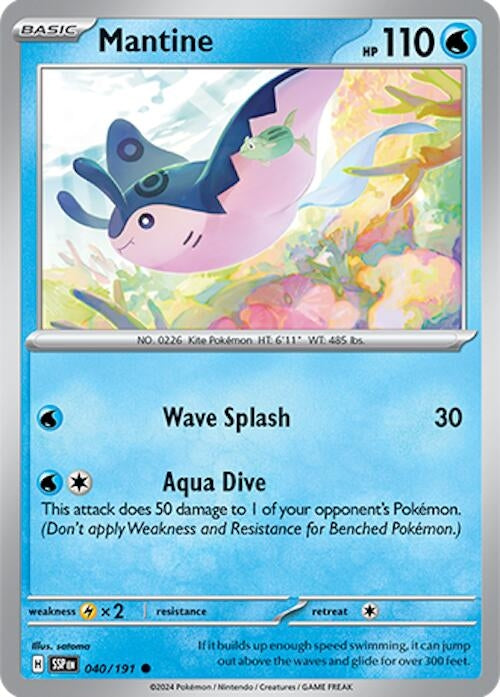 Image for Mantine (040/191) (SV08: Surging Sparks) (SSP) - Pokemon