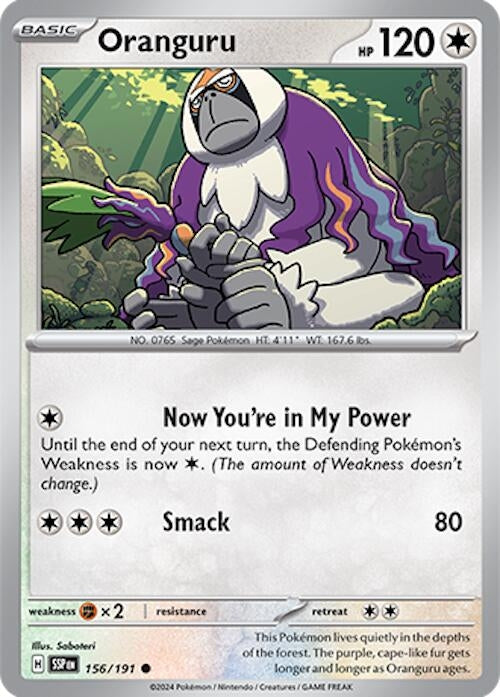Image for Oranguru (156/191) (SV08: Surging Sparks) (SSP) - Pokemon