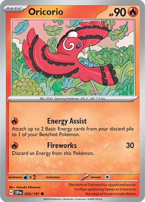 Image for Oricorio (026/191) (SV08: Surging Sparks) (SSP) - Pokemon