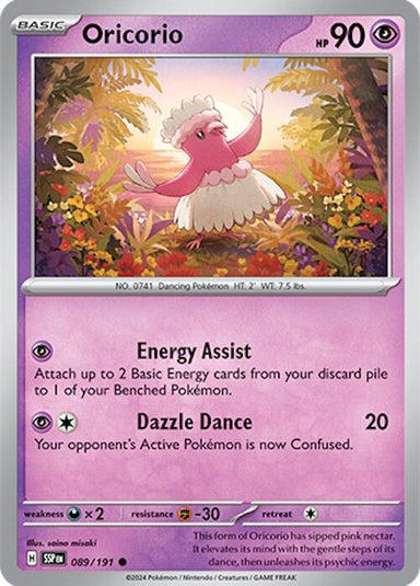 Image for Oricorio (089/191) (SV08: Surging Sparks) (SSP) - Pokemon
