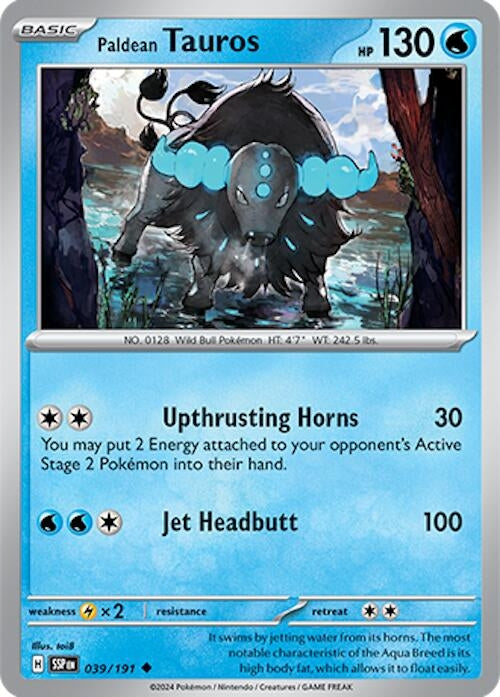 Image for Paldean Tauros (039/191) (SV08: Surging Sparks) (SSP) - Pokemon