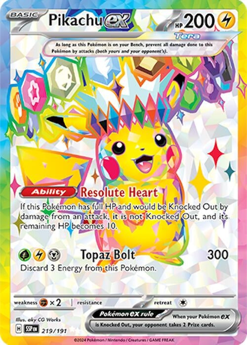 Image for Pikachu ex (219/191) (SSP) - Pokemon