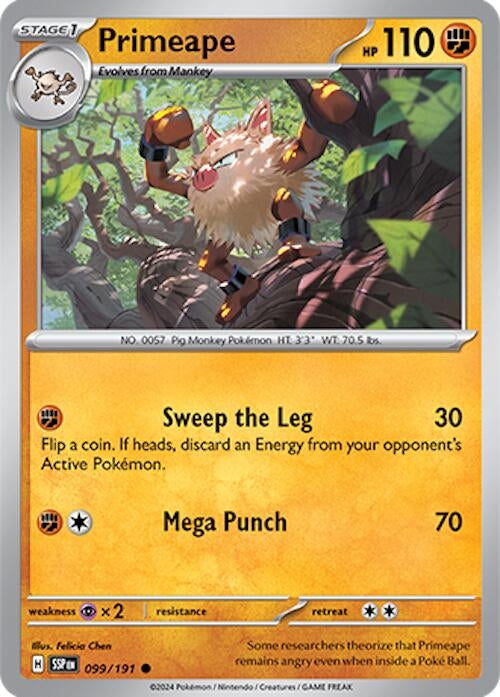 Image for Primeape (099/191) (SV08: Surging Sparks) (SSP) - Pokemon