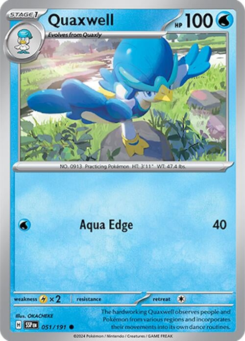 Image for Quaxwell (051/191) (SV08: Surging Sparks) (SSP) - Pokemon