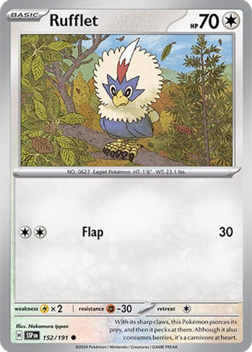 Image for Rufflet (152/191) (SV08: Surging Sparks) (SSP) - Pokemon