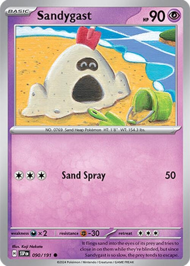 Image for Sandygast (090/191) (SV08: Surging Sparks) (SSP) - Pokemon